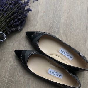 Black Studded Jimmy Choo Flats